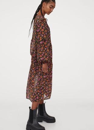 Платье в цветочный принт, h&m