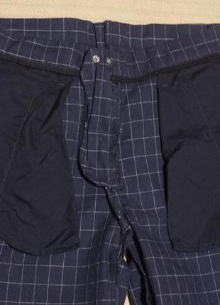 Стильні вузькі змішані темно-сині картаті штани denim co slim fit англія 30/32 р.5 фото