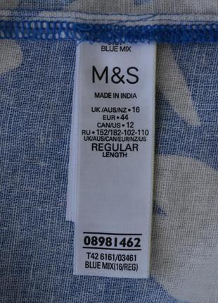 Льняное платье цветочный принт marks & spencer лен , вискоза7 фото