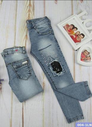 Джинсы на девочку паетка