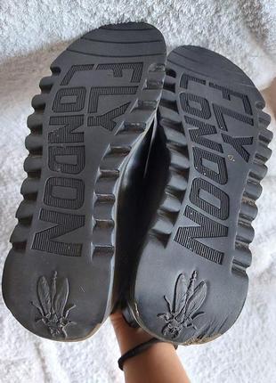 Сапоги ботинки челси fly london 37p черные кожаные5 фото