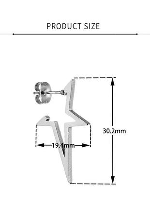 Стильные серьги гвоздики в форме звезды. серьги в формовое звезды.3 фото