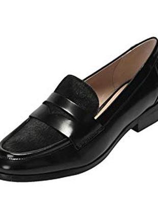 Кожаные туфли лоферы clarks hotel secret black comb4 фото