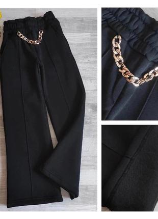 Теплые палаццо для девочек