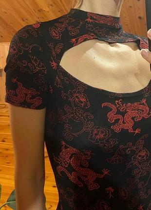 Боди из вискозы, трендовый принт