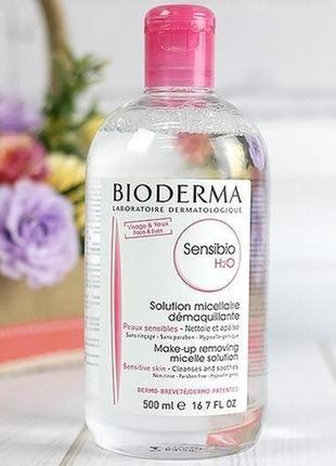 Биодерма мицелярная вода bioderma crealine h2o 500 мл тоник демакияж1 фото