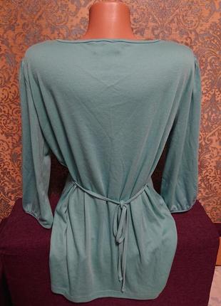Красивая удлинённая блуза туника хлопок р.46/48 блузка3 фото