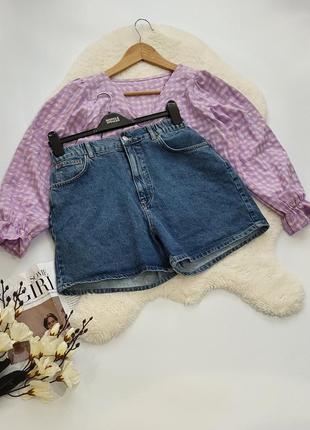 Джинсовые шорты мом pull bear