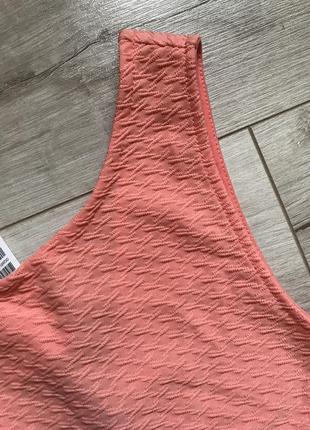 Фактурное платье персикового цвета h&m3 фото