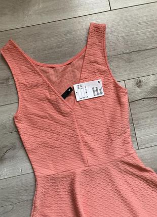 Фактурное платье персикового цвета h&m5 фото