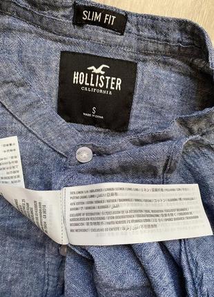 Hollister сорочка чоловіча льон котон рубашка3 фото