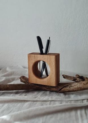 Декоративна ваза з дерева ручної роботи2 фото