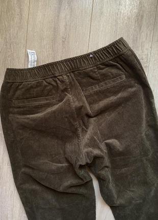 Новые вельветовые брюки брючины зеленые хаки мужские3 фото