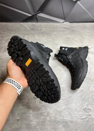 Кожаные зимние мужские черные ботинки4 фото
