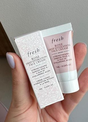 Fresh rose & hyaluronic acid deep hydration moisturizer глибоко зволожуючий крем для обличчя