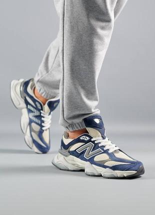 Мужские кроссовки new balance 9060 navy мужественные кроссовки консультал Беленс синее