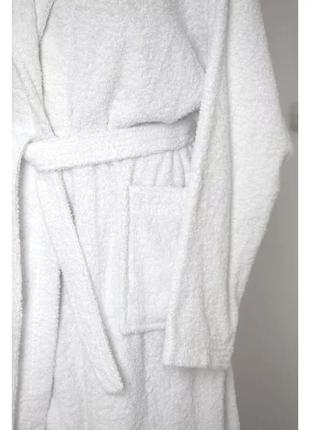 Изысканный комфортный белый махровый халат от naldo; размер: м6 фото