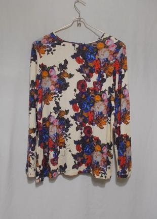 Новая блуза лонгслив яркие цветы вискоза 'lola paltinger' 52р3 фото