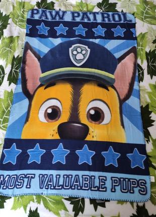 Детский плед щенячий патруль paw patrol disney гонщик pups,100-150cm