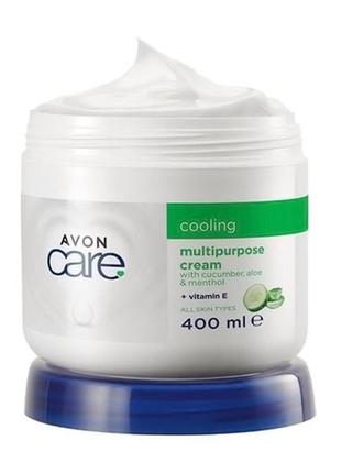 Крем для лица и тела с алоэ и огурцом увлажнения avon care 400 мл