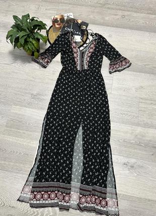 Платье макси в стиле бохо сарафан платье с разрезами