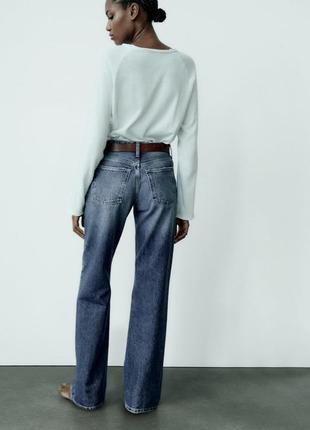 Джинсы zara wide leg со средней посадкой 32 размера2 фото