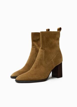 Ботинки женские коричневые zara new