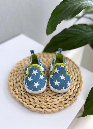 Детские кеды мокасины пинетки m&amp;s 10.5 см