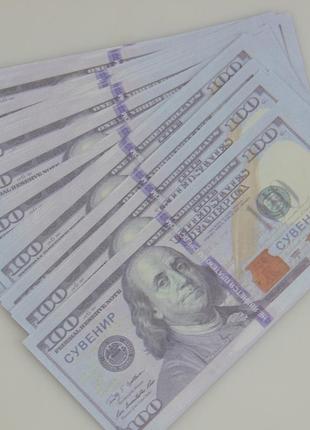 Деньги сувенирные 100 $ нового образца 80 шт./упаковка