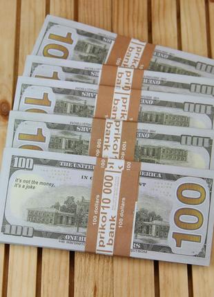 Деньги сувенирные 100 $ нового образца 80 шт./упаковка