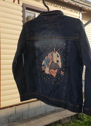 Новая джинсовая курточка для девочки2 фото