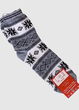 Махрові шкарпетки жіночі зимові орнамент 23-25 р. високі, сірий7 фото