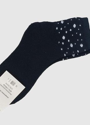 Махровые носки женские зимние капли 23-25 р. высокие, черный3 фото