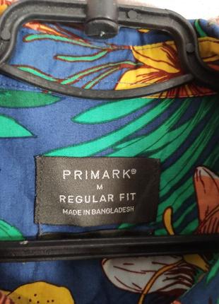 Сорочка гавайська на короткий рукав з квітами primark3 фото