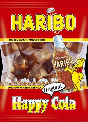 Цукерки желейні haribo happy cola, 175 г, німеччина, харібо цукерки жувальні мармеладні