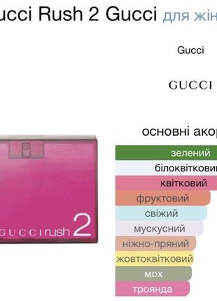 Gucci rush 2 от gucci eau de toilette6 фото