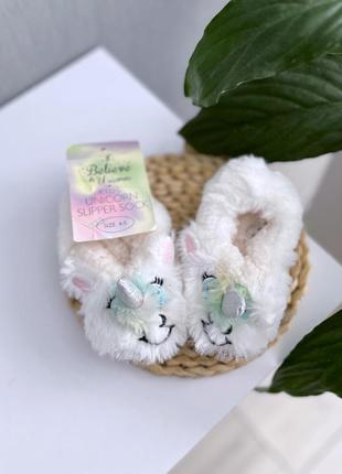 Классные тапки единорог