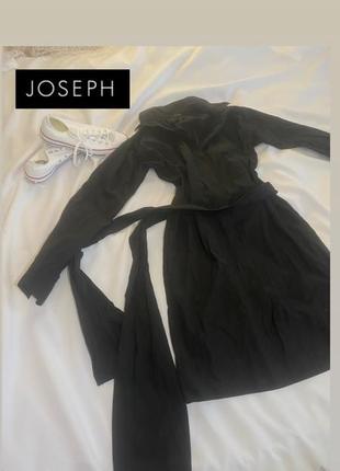 Чорна сукня сорочка з поясом чорна сукня з кишенями