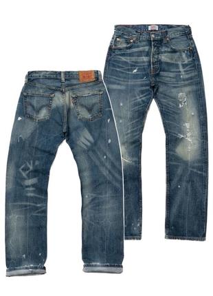 Levis 501 vintage distressed denim jeans мужские джинсы