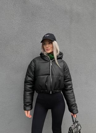 Курточка из эко кожи🤍🖤