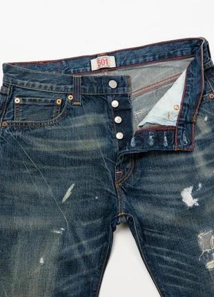 Levis 501 vintage distressed denim jeans   чоловічі джинси3 фото