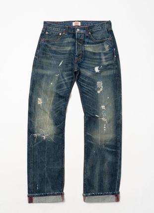 Levis 501 vintage distressed denim jeans   чоловічі джинси2 фото