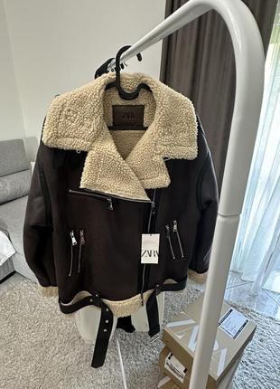 Дубленка zara оригинал