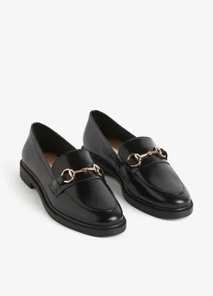 Кожаные лоферы мокасины h&m premium 0993156005