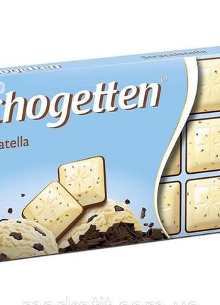 Schogetten stracciatella молочный шоколад с белым шоколадом "страччателла", 100 г