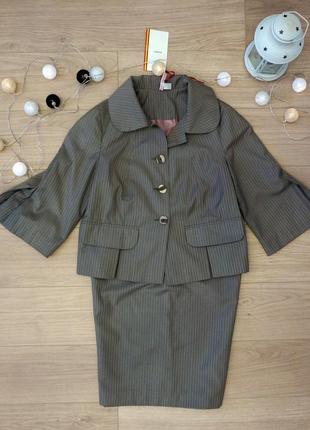 Костюм деловой, классический, пиджак и юбка4 фото