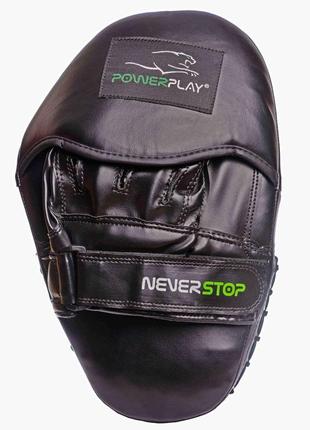Лапи боксерські powerplay 3051 чорно-зелені pu [пара]3 фото