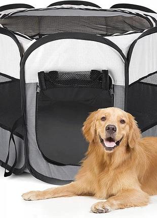 Складной текстильный манеж для животных 110 x 110 x 60