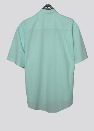 Мужская рубашка с коротким рукавом цвет "мохито"2 фото