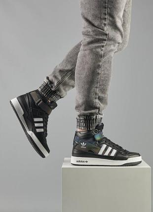 Adidas forum 84 high black chameleon7 фото